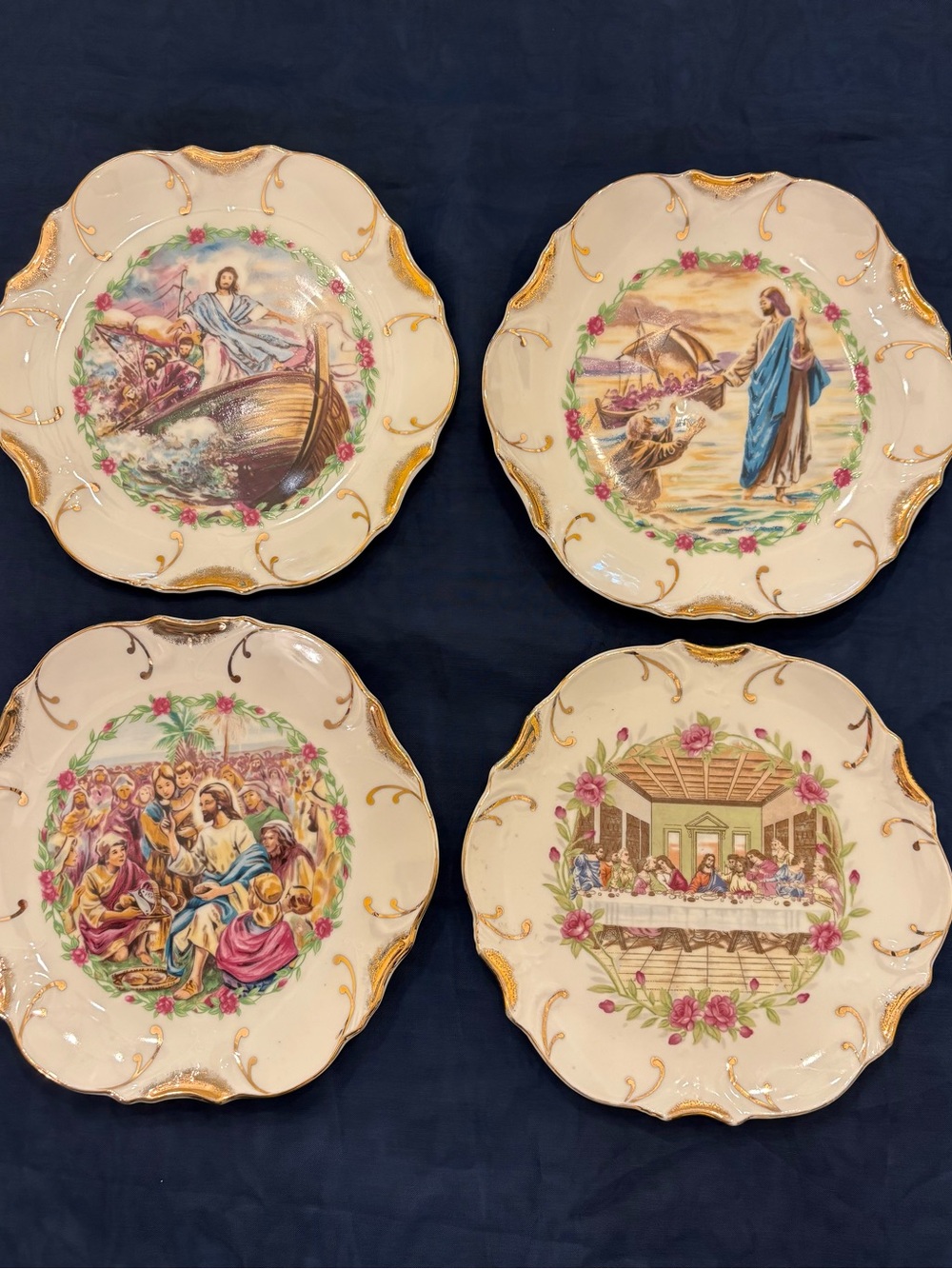 Vintage biblical collector plates